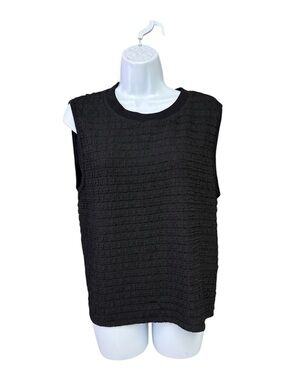 dylan Black Textured Crewneck Tank size XL NWT